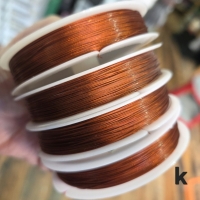 Gecoat staaldraad 0,38 (roest/oranje)