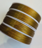 Gecoat staaldraad goudkleur ( 0,45MM )