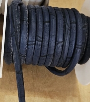 Imitatie leerkoord donkerblauw