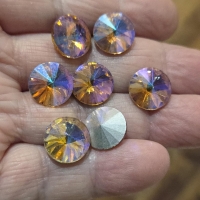 Puntsteen 12MM champagne goud