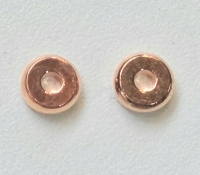 Spacer kraal 6/2MM  rose goud (brass)