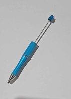 Kralen pen mat midden  blauw