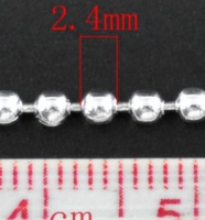Ball chain ketting 2.4MM (1 meter) metaal
