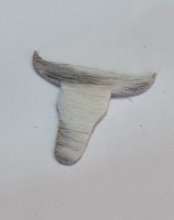 Leren buffelkop hanger  (1) 7-5,5cm