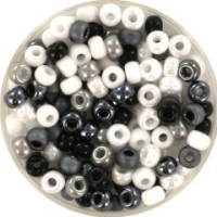 Miyuki 6/0 black/white  (10gram)