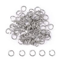 RVS jump ring 6mm staalkleur