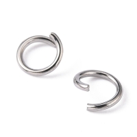 RVS jump ring 7mm staalkleur