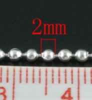 Ball chain ketting 1.5MM (1 meter) brass