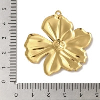 RVS bloem hanger 44mm (goud)