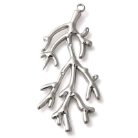 RVS koraal hanger 46mm (zilver)