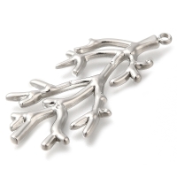 RVS koraal hanger 46mm (zilver)