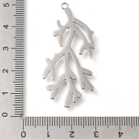 RVS koraal hanger 46mm (zilver)