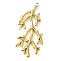 RVS koraal hanger 46mm (goud)