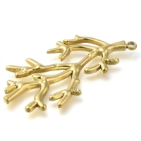 RVS koraal hanger 46mm (goud)
