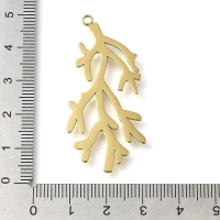 RVS koraal hanger 46mm (goud)