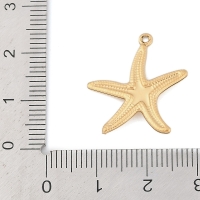 RVS zeester hanger 22mm (goud)