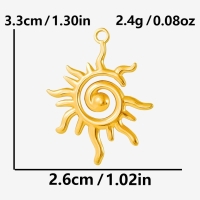 RVS zon hanger 33mm (goud)