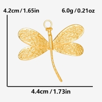 RVS Libelle hanger 44mm (goud)