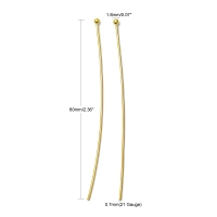 Nietstiften met bolletje 6CM 50 stuks (Brass) goudkleur