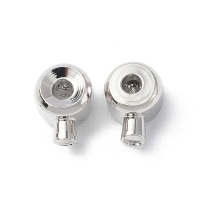 Luxe knijpkraal 4-3mm (platinum)