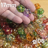 Glaskraal met bloem (17mm)