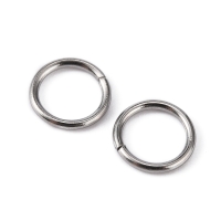 RVS jump ring 5mm staalkleur (15 stuks)