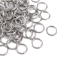 RVS jump ring 5mm staalkleur (15 stuks)