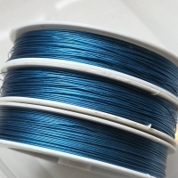 Gecoat staaldraad turquoise blauw ( 0,45MM )