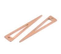 Koperen hanger triangel (open) van 40/8mm
