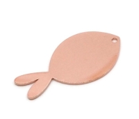 Koperen hanger langwerpig vis van 30-15mm